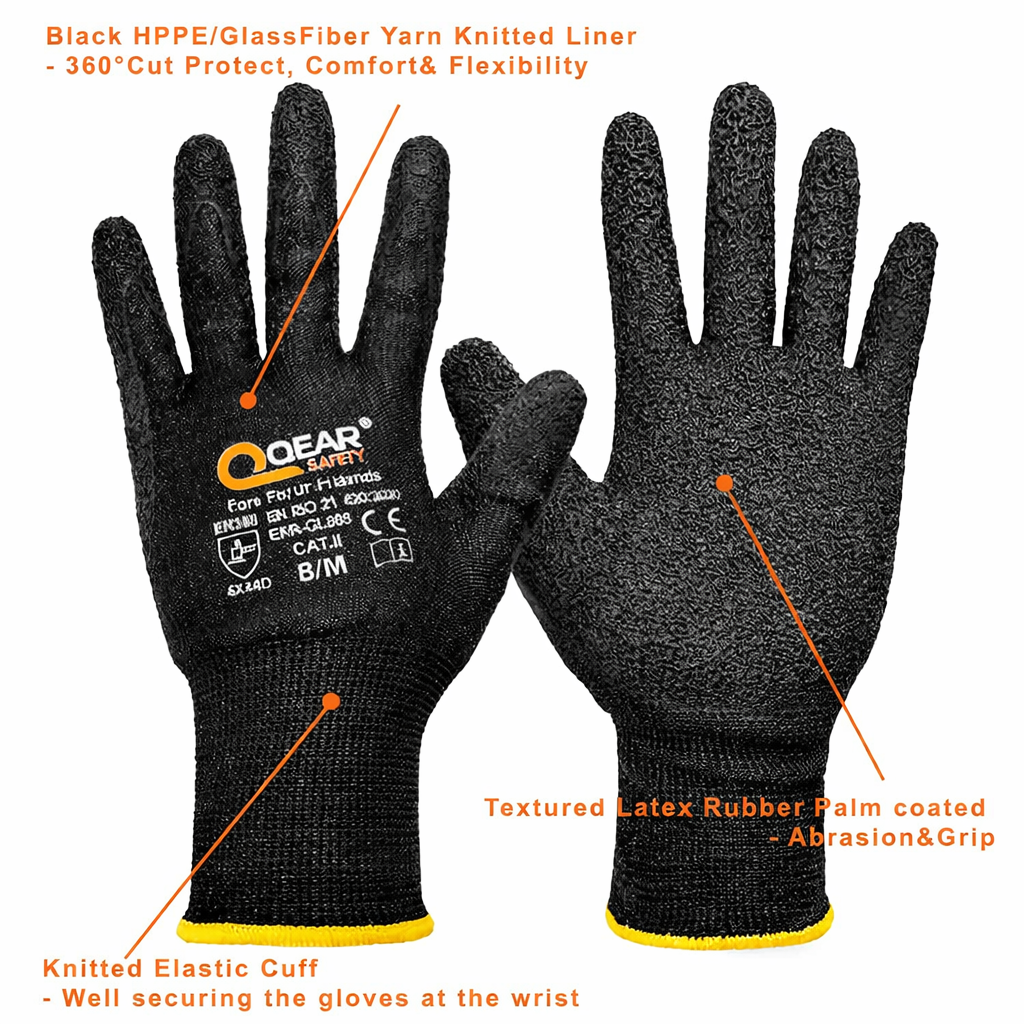 Gants de Travail Anti Coupures QEAR SAFETY