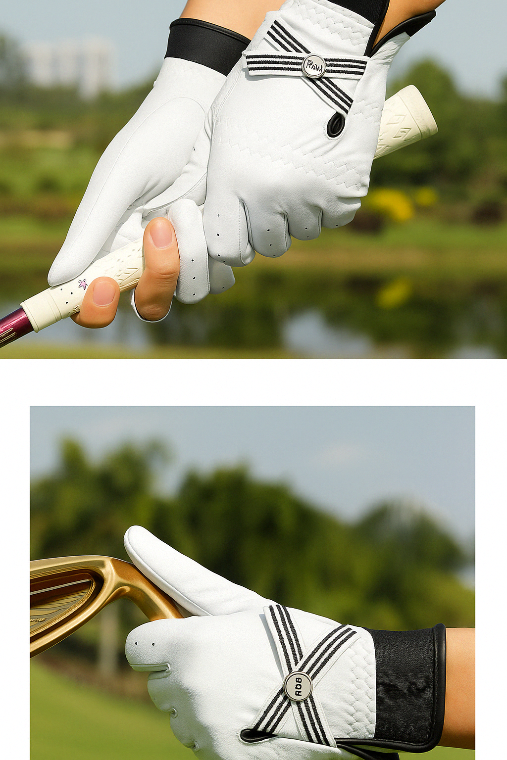 Gants de Golf Femme en Cuir Véritable – Élégance, Confort et Performance.