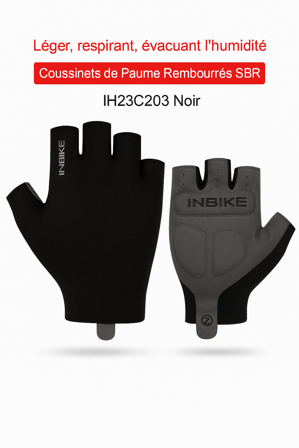 Gants de Sport INBIKE Demi-Doigts – Idéals pour Cyclisme, Fitness et Sports d'Été