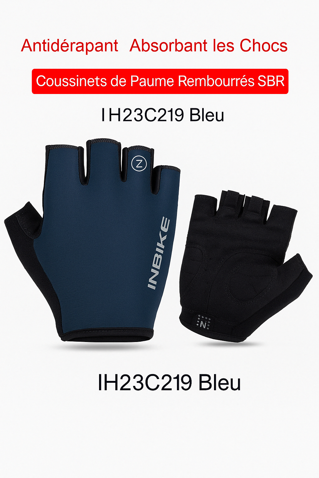 Gants de Sport INBIKE Demi-Doigts – Idéals pour Cyclisme, Fitness et Sports d'Été